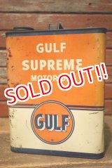 画像: dp-230414-14 GULF / 1960's GULF SUPREME MOTOR OIL 2 U.S. Gallons Can