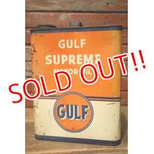 画像: dp-230414-14 GULF / 1960's GULF SUPREME MOTOR OIL 2 U.S. Gallons Can