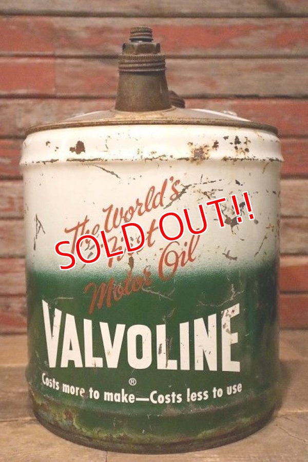 画像1: dp-230401-48 VALVOLINE / 1950's 5 U.S. GALLONS OIL CAN