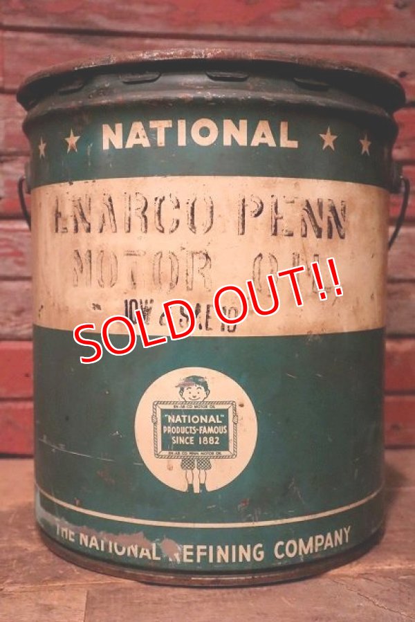 画像1: dp-230503-27 NATIONAL / MOTORO OIL 1940's 5 U.S. GALLONS CAN