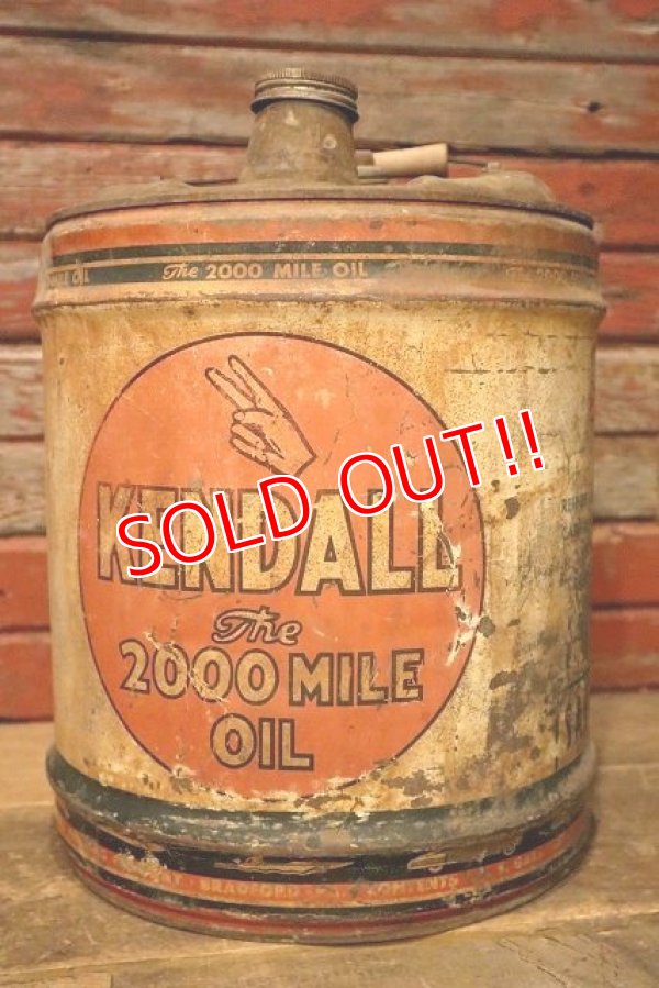 画像1: dp-230503-48 KENDALL / 1940's-1950's 5 U.S. GALLONS CAN