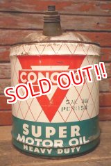 画像: dp-230503-78 CONOCO / SUPER MOTOR OIL 1950's-1960's 5 U.S. GALLONS CAN