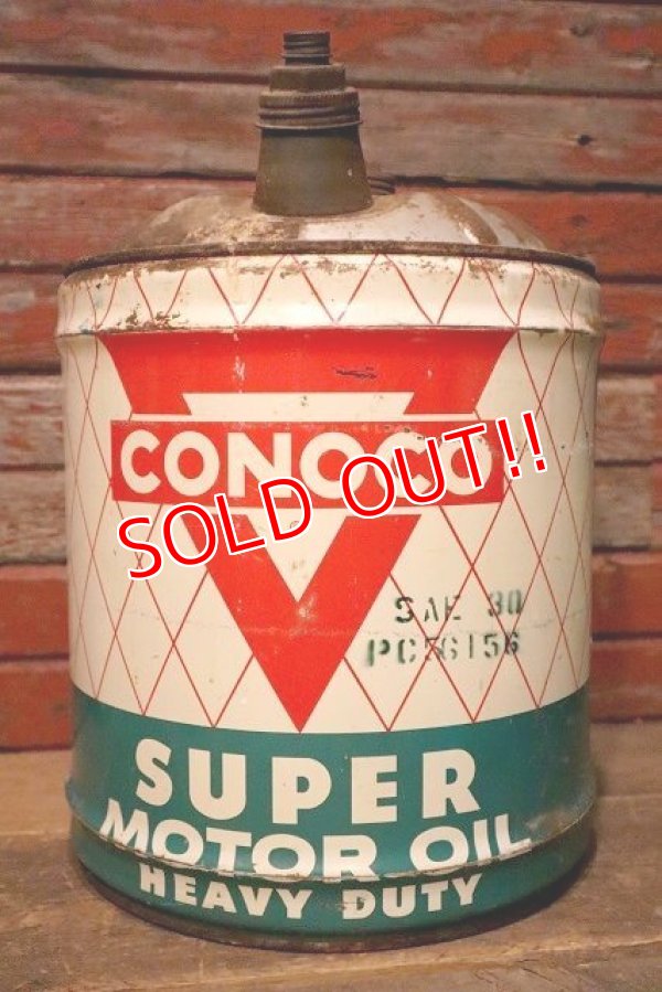 画像1: dp-230503-78 CONOCO / SUPER MOTOR OIL 1950's-1960's 5 U.S. GALLONS CAN