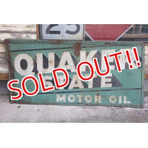 画像: dp-230401-23 QUAKER STATE MOTOR OIL / 1940's METAL SIGN