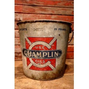 画像: dp-230601-59 CHAMPLIN MOTOR OIL / 1950's 25 POUNDS BUCKET