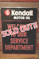 画像: dp-230601-29 KENDALL /1980's Metal Sign "WELCOME TO OUR SERVICE DEPARTMENT"