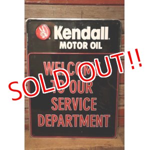 画像: dp-230601-29 KENDALL /1980's Metal Sign "WELCOME TO OUR SERVICE DEPARTMENT"