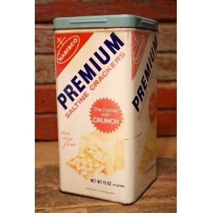 画像: dp-210601-30 NABISCO / PREMIUM Saltine Crackers 1960's-1970's Tin Can