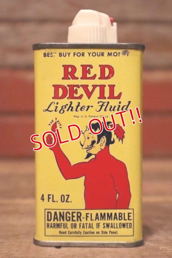 画像1: dp-230724-49 RED DEVIL / Lighter Fluid 4 FL.OZ Handy Oil Can