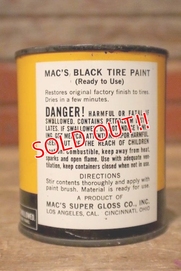 画像2: dp-230724-31 MAC'S BLACK TIRE PAINT CAN