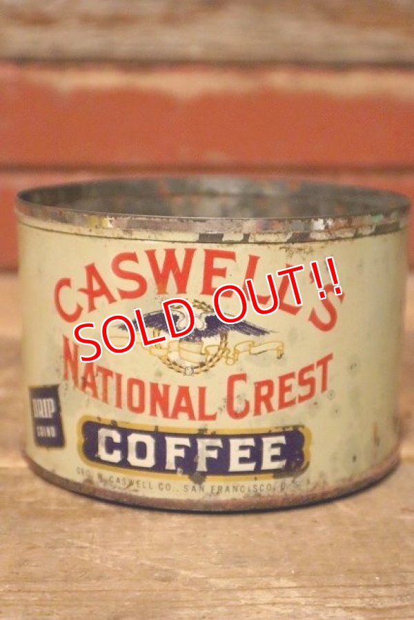 画像1: dp-230724-28 CASWELL'S NATIONAL CREST COFFEE / Vintage Tin Can