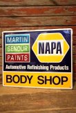 画像1: dp-230724-10 NAPA BODY SHOP / Embossed Metal Sign