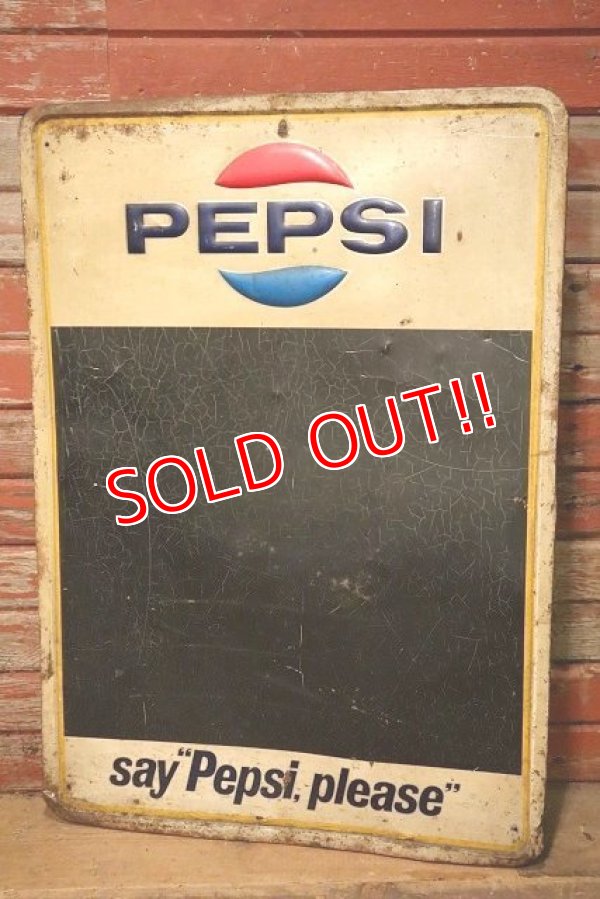 画像1: dp-230701-02 PEPSI / 1960's Menu Board Sign