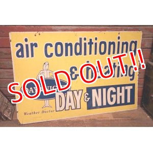 画像: dp-230701-10 DAY & NIGHT / air conditioner & heating W-side Metal Sign