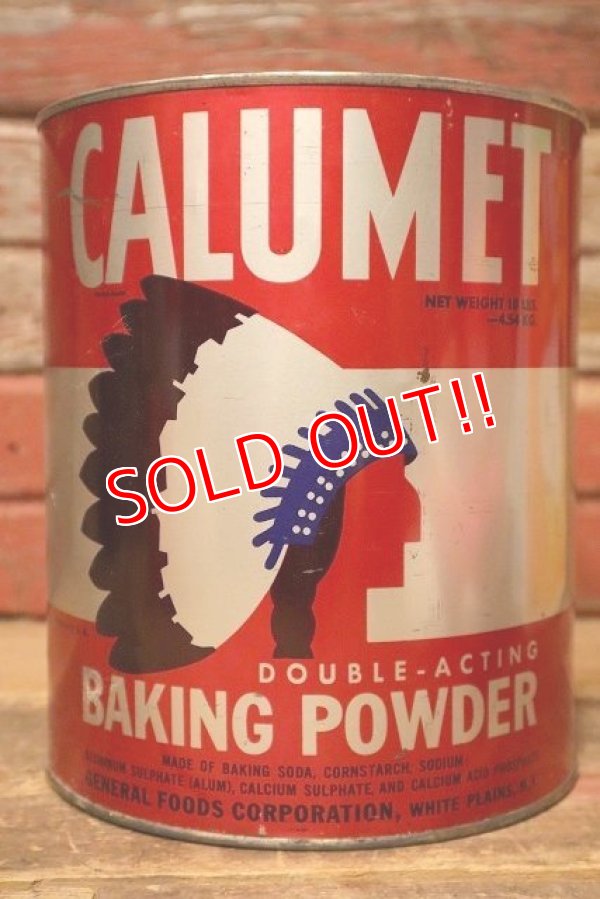 画像1: dp-230809-15 CALUMET / Vintage Baking Powder Can