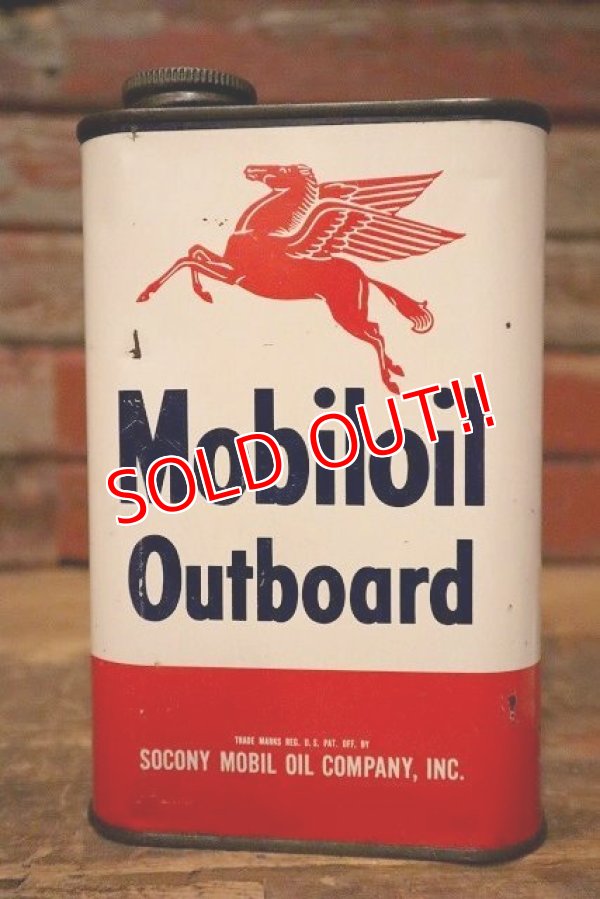 画像1: dp-230809-10 Mobiloil / 1950's Outboard Oil Can