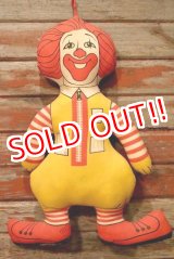 画像: ct-230101-13 【SALE!!!】McDonald's / Ronald McDonald 1970's Pillow Doll