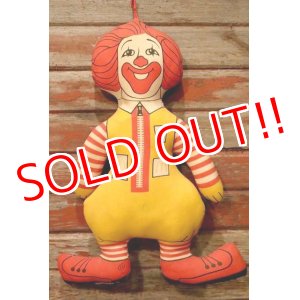 画像: ct-230101-13 【SALE!!!】McDonald's / Ronald McDonald 1970's Pillow Doll