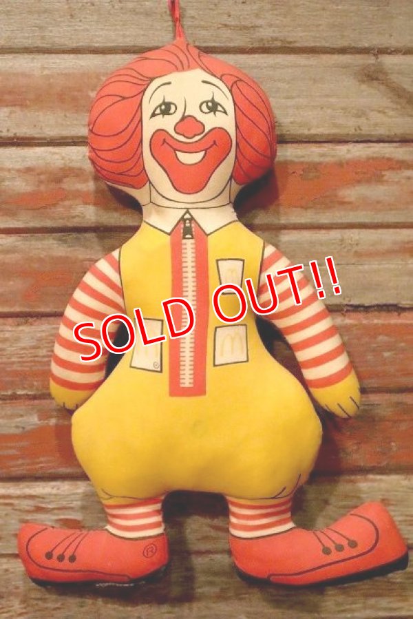 画像1: ct-230101-13 【SALE!!!】McDonald's / Ronald McDonald 1970's Pillow Doll