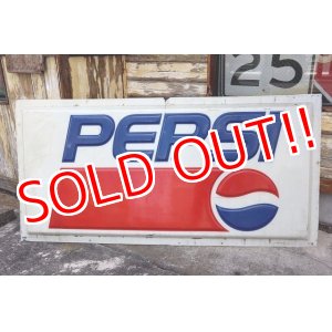 画像: dp-221001-20 ※店頭ピックのみ PEPSI / 1990's Huge Plastic Sign