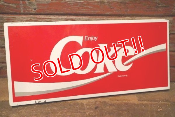 画像1: dp-230901-105 Coke (Coca-Cola) / 1980's-1990's Metal Sign