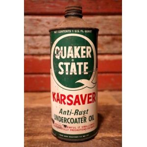 画像: dp-230901-62 QUAKER STATE / 1950's KARSAVER Anti-Rust UNDECOATER OIL Can