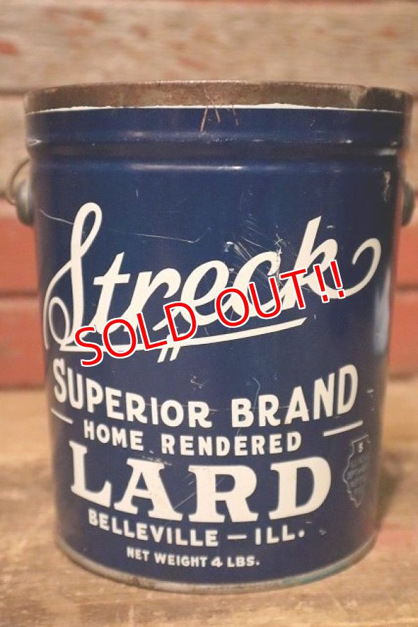 画像1: dp-230901-94 Streck / SUPERIOR BRAND LARD VINTAGE 4 LBS. CAN