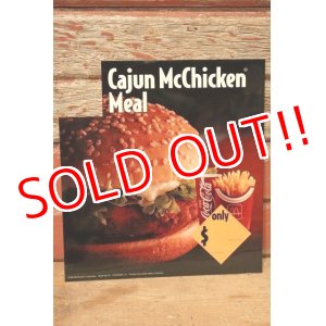 画像: dp-230901-45 McDonald's / 1993 Menu Sign "Cajun McChicken Meal"