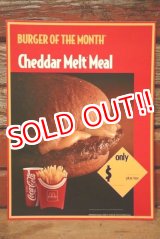 画像: dp-230901-45 McDonald's / 1992 Menu Sign "Cheddar Melt Meal"