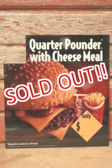 画像: dp-230901-45 McDonald's / 1993 Menu Sign "Quarter Pounder with Cheese Meal"