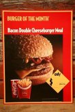 画像1: dp-230901-45 McDonald's / 1992 Menu Sign "Bacon Double Cheeseburger Meal"