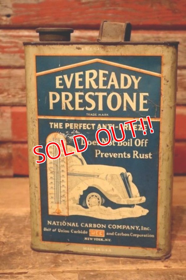 画像1: dp-231012-38 EVEREADY PRESTONE / 1930's THE PERFECT ANTI-FREEZE ONE U.S.GALLON CAN