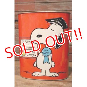 画像: ct-231001-58 Snoopy & Charlie Brown / CHEINCO 1970's Trash Can (Red)