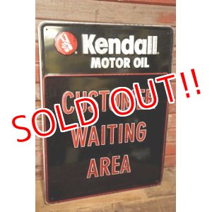 画像: dp-231012-21 Kendall MOTOR OIL / 1980's Metal Sign "CUSTOMER WAITING AREA"