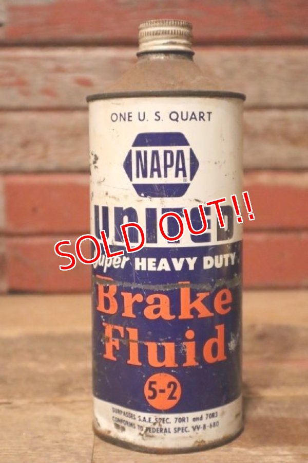 画像1: dp-231012-39 NAPA UNITED Super HEAVY DUTY Brake Fluid ONE U.S. QUART CAN