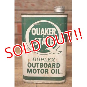 画像: dp-231101-25 QUAKER STATE / DUPLEX OUTBOARD MOTOR OIL U.S. Quart Can