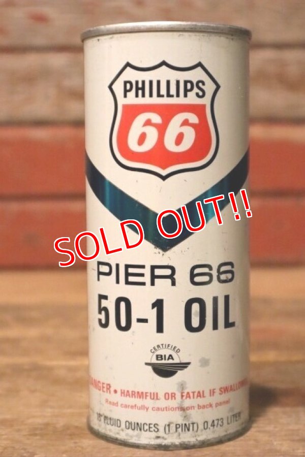 画像1: dp-231016-81 PHILLIPS 66 / PIER 66 50-1 OIL 16 FL.OZ. Can