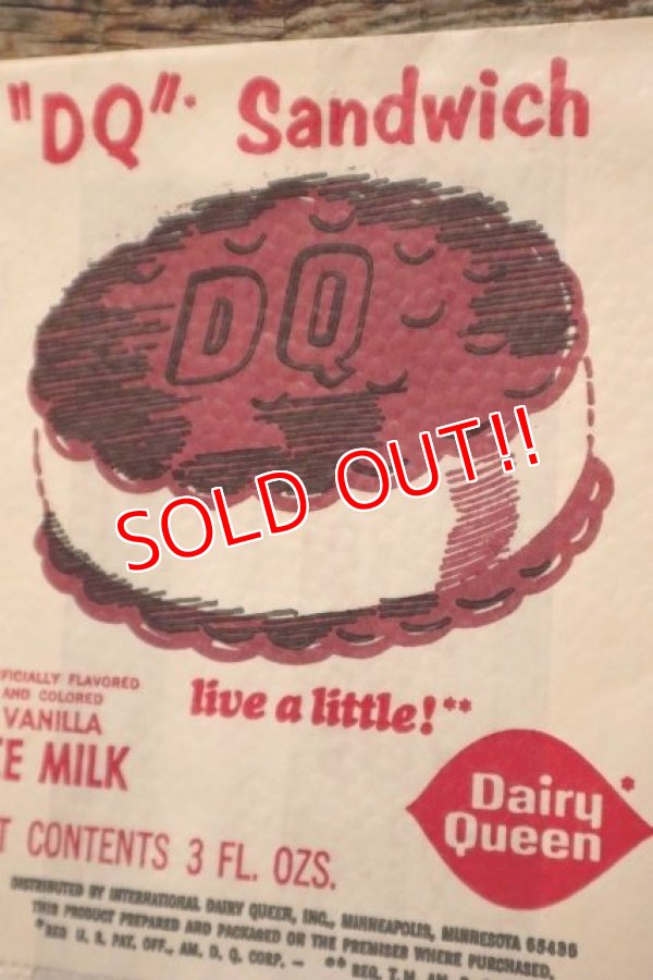 画像2: dp-231001-26 Dairy Queen / 1960's "DQ" Sandwich Paper Bag