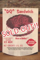 画像: dp-231001-26 Dairy Queen / 1960's "DQ" Sandwich Paper Bag