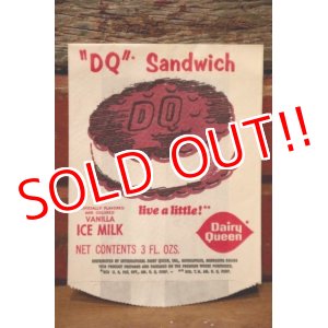 画像: dp-231001-26 Dairy Queen / 1960's "DQ" Sandwich Paper Bag