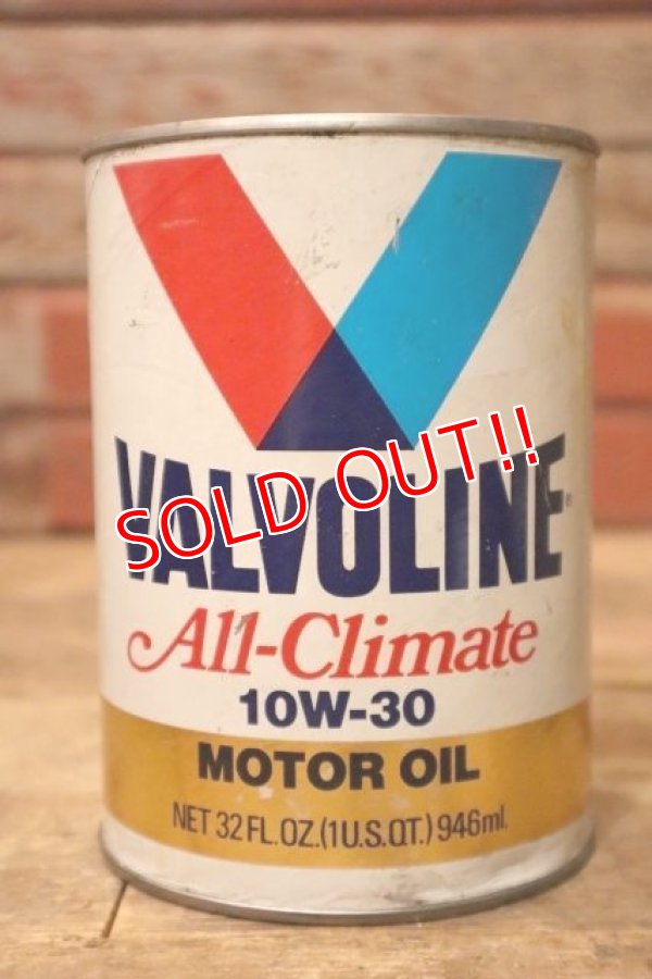 画像1: dp-230901-120 VALVOLINE / All-Climate 10W-30 U.S. ONE QUART MOTOR OIL CAN