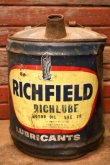 画像1: dp-231101-10 RICHFIELD / 1950's-1960's RICHLUBE MOTOR OIL U.S. FIVE GALLONS CAN