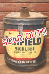 画像: dp-231101-10 RICHFIELD / 1950's-1960's RICHLUBE MOTOR OIL U.S. FIVE GALLONS CAN