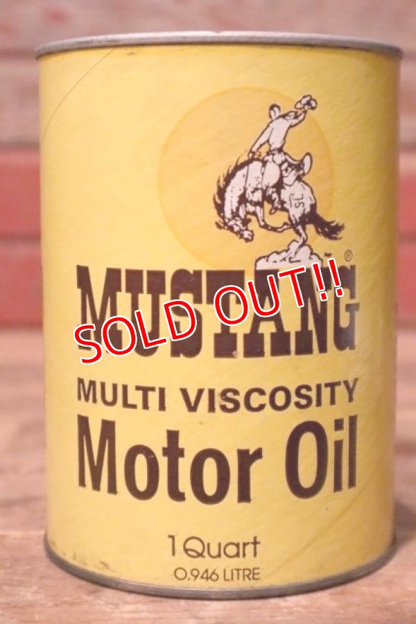 画像1: dp-231012-48 MUSTANG / MULTI VISCOSITY U.S. ONE QUART MOTOR OIL CAN