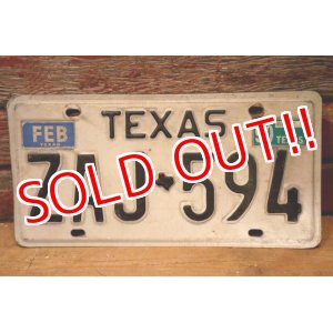 画像: dp-201101-27 License Plate 1980's TEXAS "ZAJ-594"