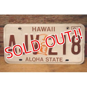 画像: dp-201101-27 License Plate 1980's HAWAII "AJV 218"