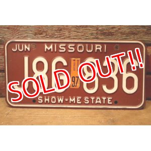 画像: dp-201101-27 License Plate 1980's MISSOURI "J8G-836"