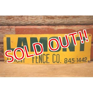 画像: dp-240207-22 LAMONT FENCE CO. Metal Sign