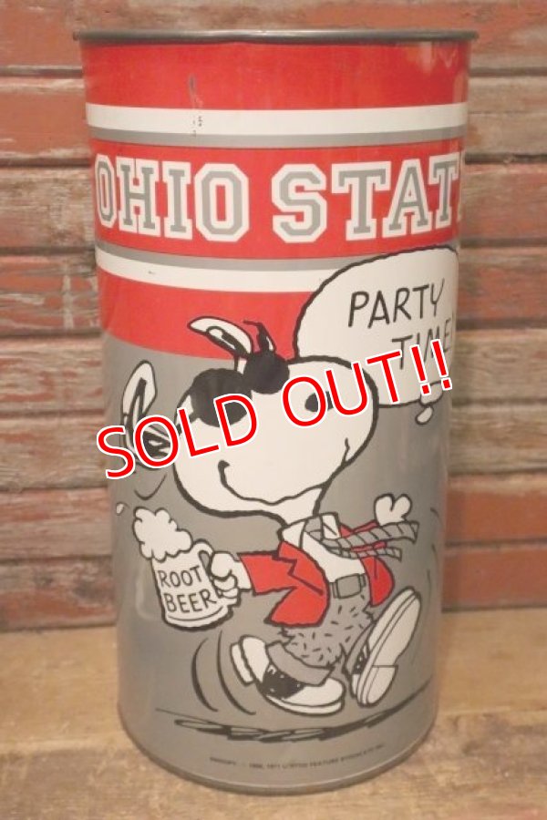 画像1: ct-240207-01 Snoopy (Joe Cool) / OHIO STATE UNIVERSITY 1980's-1990's Trash Can