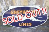 画像: dp-240301-02 GREYHOUND / 1950's W-sided Porcelain Sign